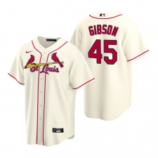 Men's Nike St. Louis Cardinals #45 Bob Gibson Cream Alternate Stitched Baseball Jersey