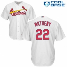 Men's Majestic St. Louis Cardinals #22 Mike Matheny Replica White Home Cool Base MLB Jersey