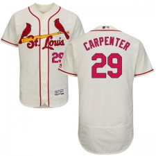 Men's Majestic St. Louis Cardinals #29 Chris Carpenter Cream Alternate Flex Base Authentic Collection MLB Jersey