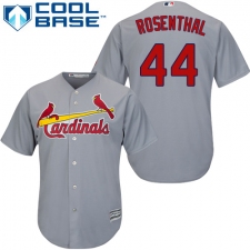 Youth Majestic St. Louis Cardinals #44 Trevor Rosenthal Replica Grey Road Cool Base MLB Jersey