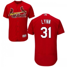 Men's Majestic St. Louis Cardinals #31 Lance Lynn Red Alternate Flex Base Authentic Collection MLB Jersey