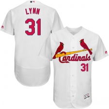 Men's Majestic St. Louis Cardinals #31 Lance Lynn White Home Flex Base Authentic Collection MLB Jersey