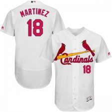 Men's Majestic St. Louis Cardinals #18 Carlos Martinez White Home Flex Base Authentic Collection MLB Jersey
