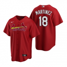 Men's Nike St. Louis Cardinals #18 Carlos Martinez Red Alternate Stitched Baseball Jersey