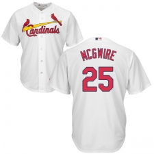 Youth Majestic St. Louis Cardinals #25 Mark McGwire Authentic White Home Cool Base MLB Jersey