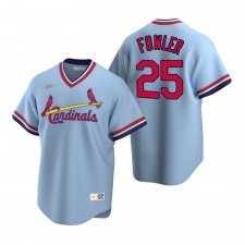 Men's Nike St. Louis Cardinals #25 Dexter Fowler Light Blue Cooperstown Collection Road Stitched Baseball Jersey