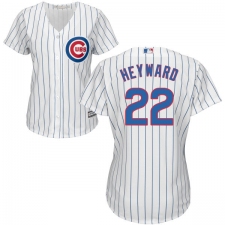 Women's Majestic Chicago Cubs #22 Jason Heyward Authentic White Home Cool Base MLB Jersey