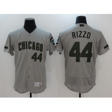 Men's Chicago Cubs #44 Anthony Rizzo Gray Commemorative Edition Weekend Baseball Jersey
