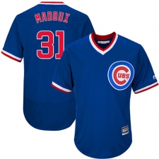 Men's Majestic Chicago Cubs #31 Greg Maddux Replica Royal Blue Cooperstown Cool Base MLB Jersey