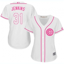 Women's Majestic Chicago Cubs #31 Fergie Jenkins Replica White Fashion MLB Jersey