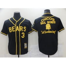 Bad News Bears #3 Chico's Bail Black Bonds - Let Freedom Ring Button-Down Baseball Jersey