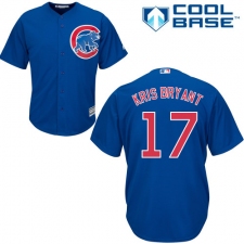 Youth Majestic Chicago Cubs #17 Kris Bryant Replica Royal Blue Alternate Cool Base MLB Jersey