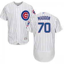 Men's Majestic Chicago Cubs #70 Joe Maddon White Home Flex Base Authentic Collection MLB Jersey