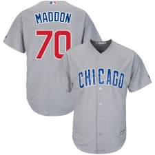Youth Majestic Chicago Cubs #70 Joe Maddon Authentic Grey Road Cool Base MLB Jersey