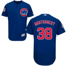 Men's Majestic Chicago Cubs #38 Mike Montgomery Royal Blue Alternate Flexbase Authentic Collection MLB Jersey