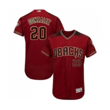 Men's Arizona Diamondbacks #20 Luis Gonzalez Red Alternate Authentic Collection Flex Base Baseball Jersey
