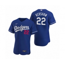 Men's Los Angeles Dodgers #22 Clayton Kershaw Nike Royal Authentic 2020 Alternate Jersey