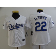 Youth Nike Los Angeles Dodgers #22 Clayton Kershaw White Champions Jersey
