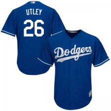 Men's Majestic Los Angeles Dodgers #26 Chase Utley Authentic Royal Blue Alternate Cool Base MLB Jersey