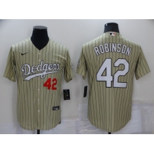 Men's Nike Los Angeles Dodgers #42 Jackie Robinson Camo Stripes Authentic Jersey