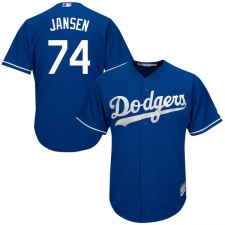 Youth Majestic Los Angeles Dodgers #74 Kenley Jansen Replica Royal Blue Alternate Cool Base MLB Jersey