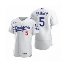 Men's Los Angeles Dodgers #5 Corey Seager Nike White 2020 Authentic Jersey