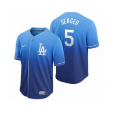 Men's Los Angeles Dodgers #5 Corey Seager Royal Fade Nike Jersey
