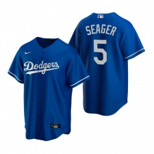 Men's Nike Los Angeles Dodgers #5 Corey Seager Royal Alternate Stitched Baseball Jersey