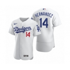 Men's Los Angeles Dodgers #14 Enrique Hernandez Nike White 2020 Authentic Jersey
