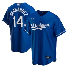 Men's Los Angeles Dodgers #14 Enrique Hernández Nike Royal 2020 World Series Champions Alternate Replica Player Jersey