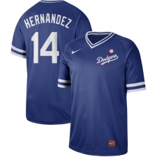 Men's Nike Los Angeles Dodgers #14 Enrique Hernandez Royal Authentic Cooperstown Collection Stitched Baseball Jersey