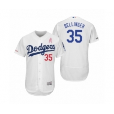 Men's Cody Bellinger Los Angeles Dodgers #35 White 2019 Mothers Day Flex Base Home Jersey