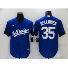Men's Nike Los Angeles Dodgers #35 Cody Bellinger Blue Game City Player Jersey