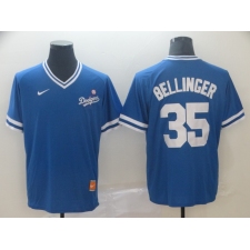 Men's Nike Los Angeles Dodgers #35 Cody Bellinger Blue Throwback Jersey