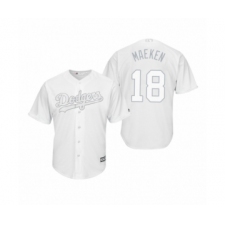 Men's Los Angeles Dodgers #18 Kenta Maeda Maeken White 2019 Players Weekend Replica Jersey
