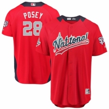Youth Majestic San Francisco Giants #28 Buster Posey Game Red National League 2018 MLB All-Star MLB Jersey