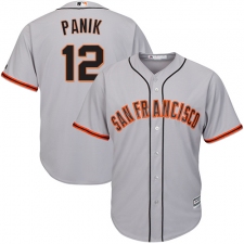 Men's Majestic San Francisco Giants #12 Joe Panik Replica Grey Road Cool Base MLB Jersey