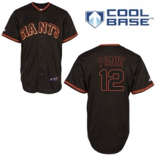 Youth Majestic San Francisco Giants #12 Joe Panik Authentic Black Cool Base MLB Jersey