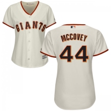 Women's Majestic San Francisco Giants #44 Willie McCovey Authentic Cream Home Cool Base MLB Jersey