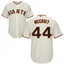 Youth Majestic San Francisco Giants #44 Willie McCovey Authentic Cream Home Cool Base MLB Jersey