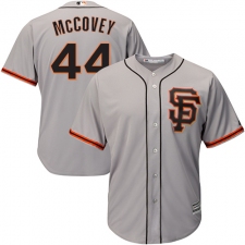 Youth Majestic San Francisco Giants #44 Willie McCovey Authentic Grey Road 2 Cool Base MLB Jersey