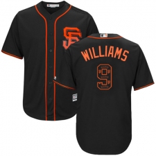 Men's Majestic San Francisco Giants #9 Matt Williams Authentic Black Team Logo Fashion Cool Base MLB Jersey