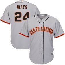 Youth Majestic San Francisco Giants #24 Willie Mays Authentic Grey Road Cool Base MLB Jersey