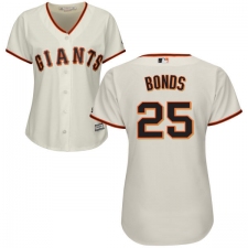 Women's Majestic San Francisco Giants #25 Barry Bonds Authentic Cream Home Cool Base MLB Jersey