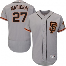 Men's Majestic San Francisco Giants #27 Juan Marichal Grey Alternate Flex Base Authentic Collection MLB Jersey