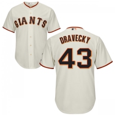 Youth Majestic San Francisco Giants #43 Dave Dravecky Replica Cream Home Cool Base MLB Jersey