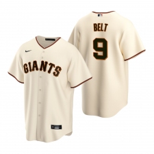 Men's Nike San Francisco Giants #9 Brandon Belt Cream Home Stitched Baseball Jersey