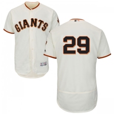 Men's Majestic San Francisco Giants #29 Jeff Samardzija Cream Home Flex Base Authentic Collection MLB Jersey