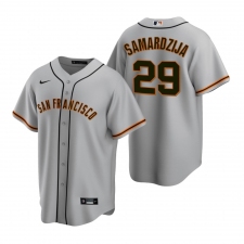 Men's Nike San Francisco Giants #29 Jeff Samardzija Gray Road Stitched Baseball Jersey