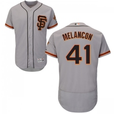 Men's Majestic San Francisco Giants #41 Mark Melancon Gray Flexbase Authentic Collection MLB Jersey